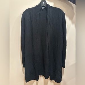 Eileen Fisher long black cardigan